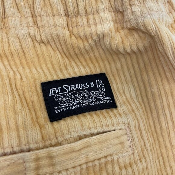 Levi's Corduroy Pull-On Baggy Straight Leg Pants Yellow Men's size Large - Picture 8 of 10